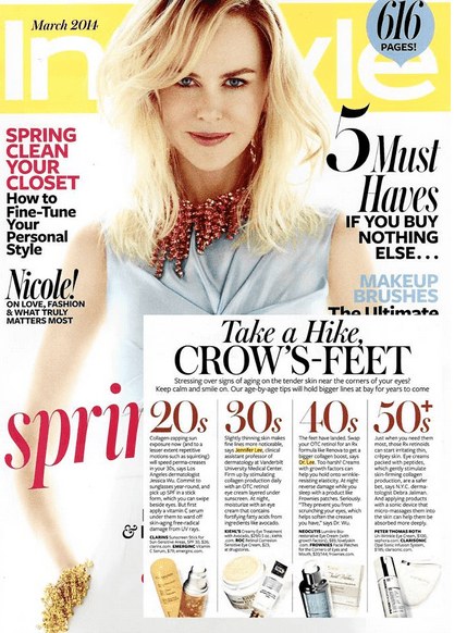 Take a Hike Crow’s Feet, InStyle Magazine