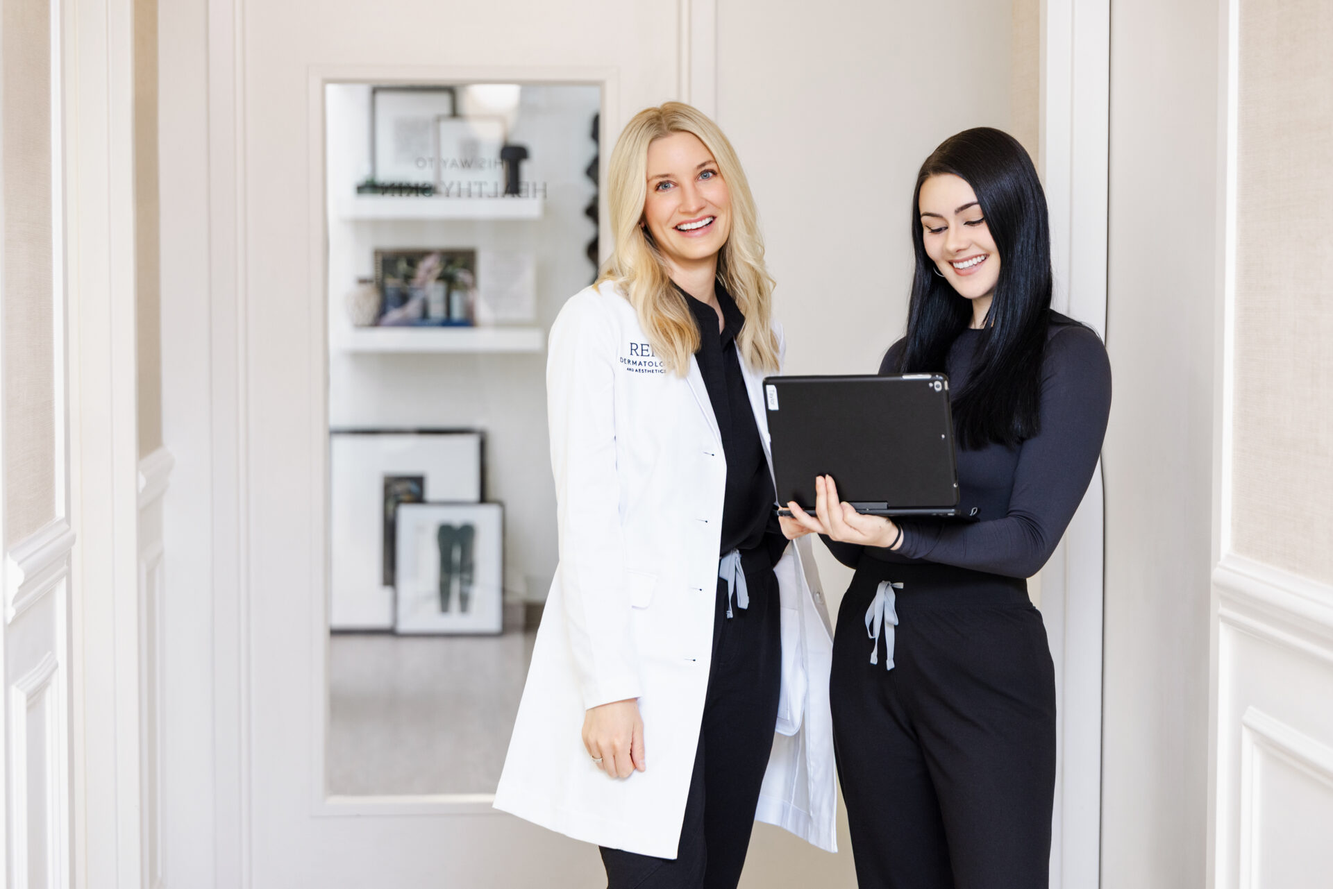 REN Dermatology doctors sitting in office